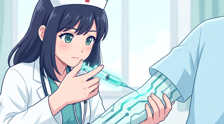 The doctor preparing a treatment